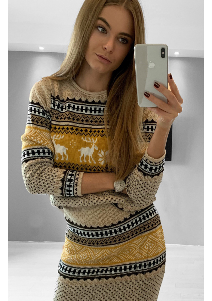 SWETROWY KOMPLET W NORWESKI WZÓR ILM A01
