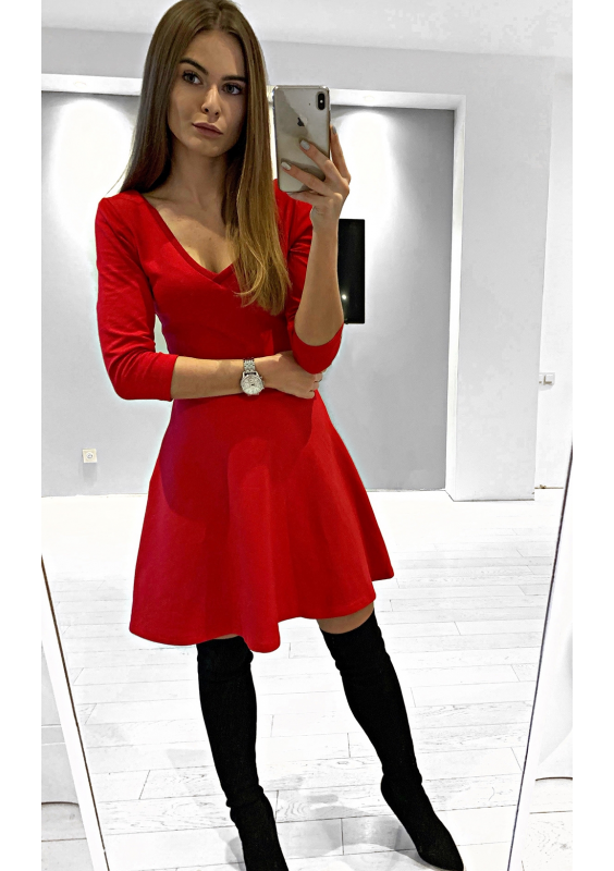 ROZKLOSZOWANA SUKIENKA Z BAWEŁNY ILM