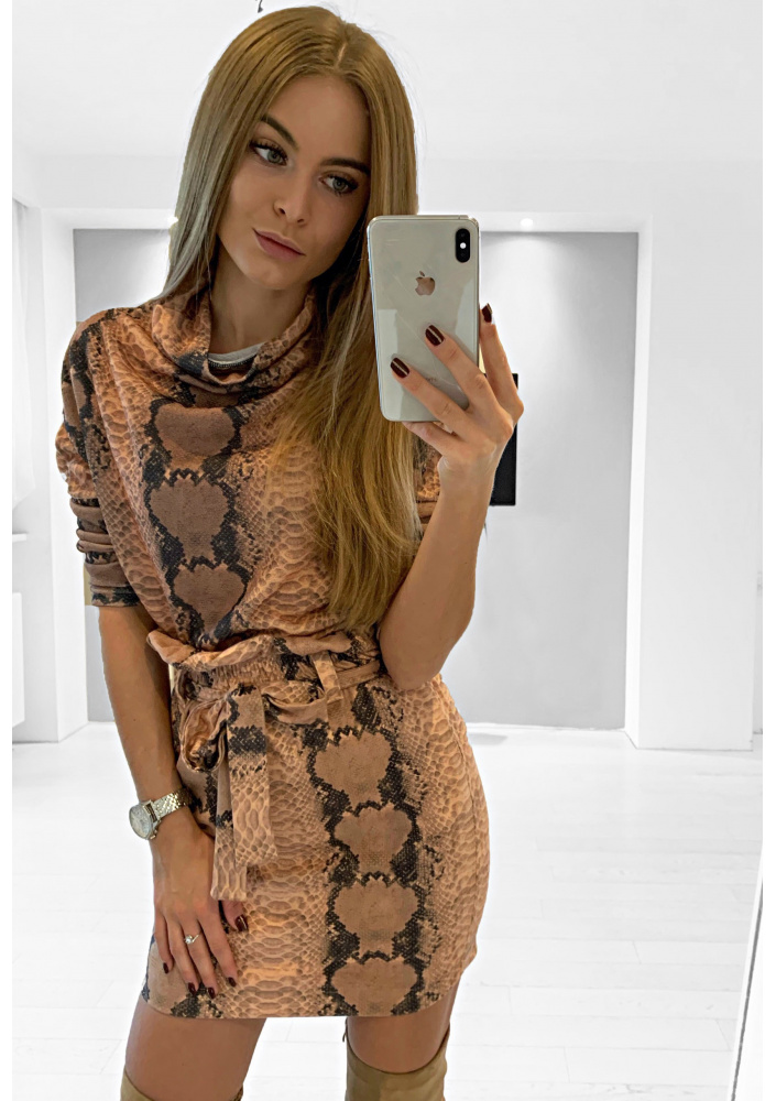 SPÓDNICZKA W WĘŻOWY PRINT