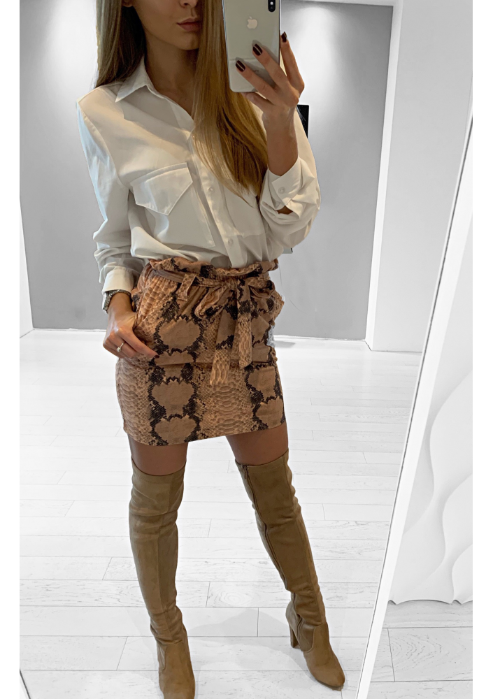 SPÓDNICZKA W WĘŻOWY PRINT