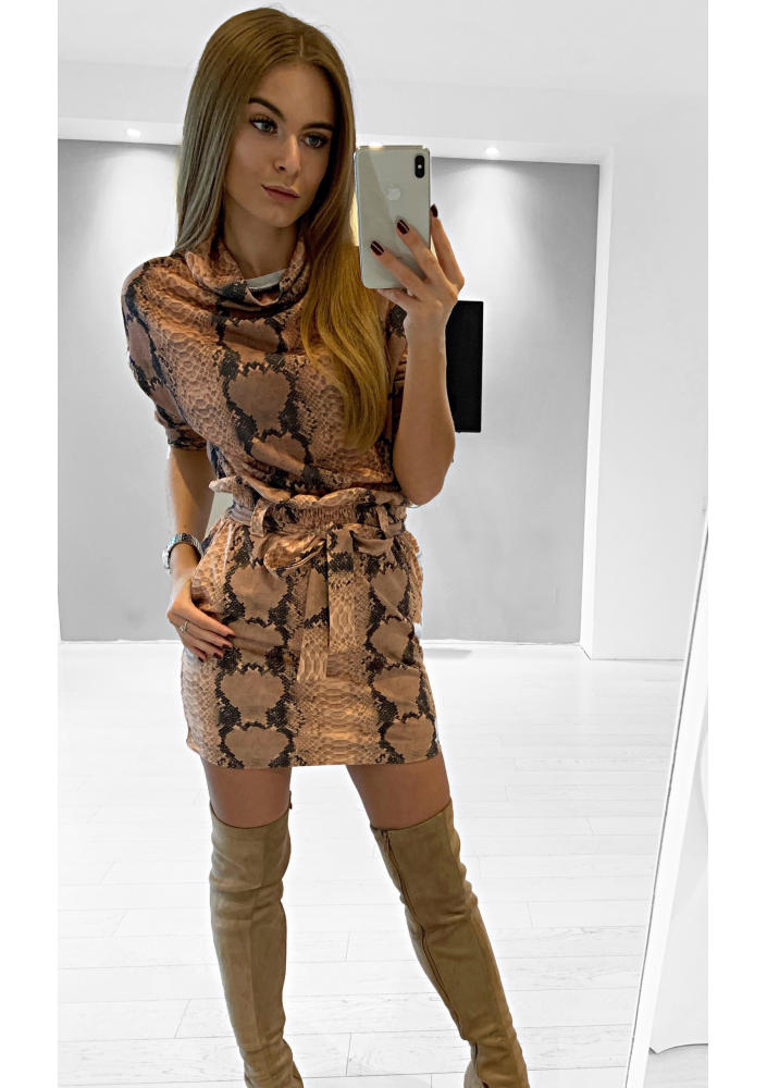 SPÓDNICZKA W WĘŻOWY PRINT