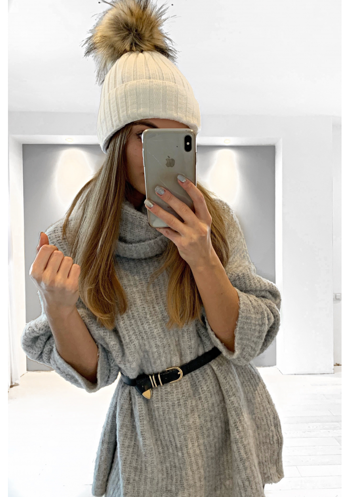 CZAPKA ZIMOWA Z POMPONEM ILM C01