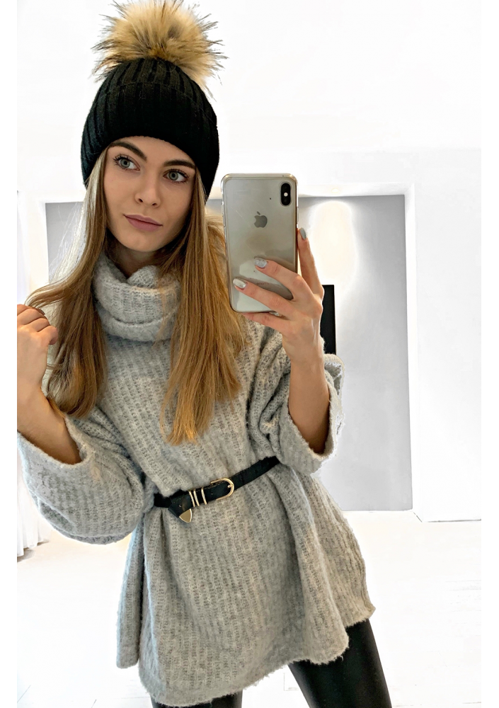 CZAPKA ZIMOWA Z POMPONEM ILM C01