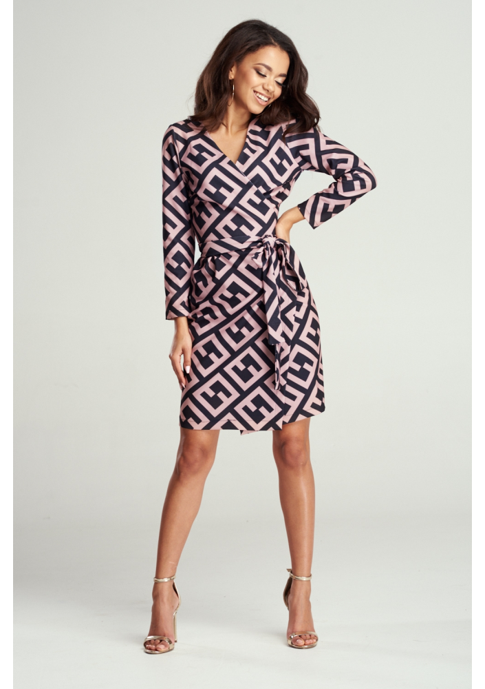 KOPERTOWA SUKIENKA SQUARE PRINT