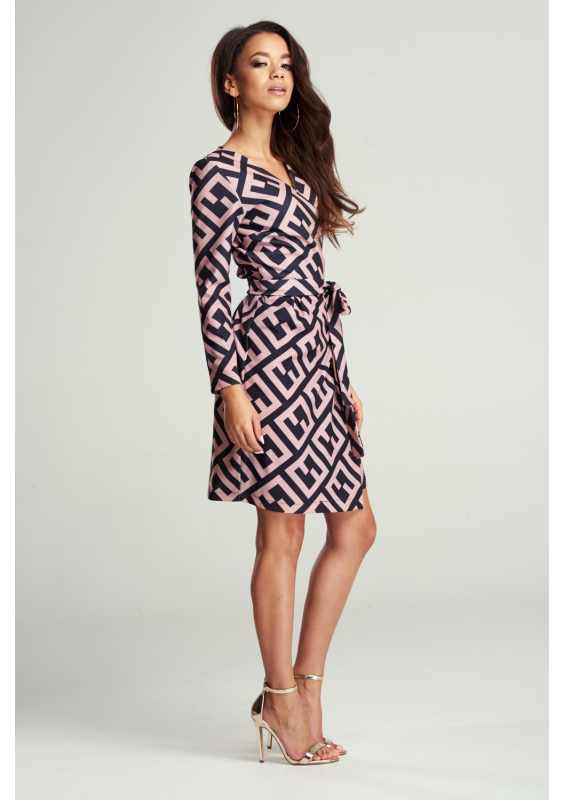 KOPERTOWA SUKIENKA SQUARE PRINT