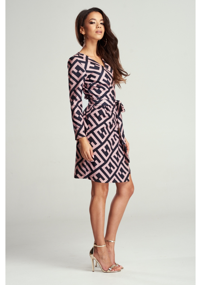 KOPERTOWA SUKIENKA SQUARE PRINT