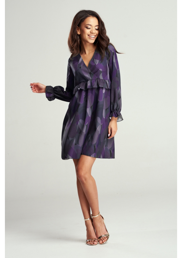 TRAPEZOWA SUKIENKA Z FALBANKĄ RINT