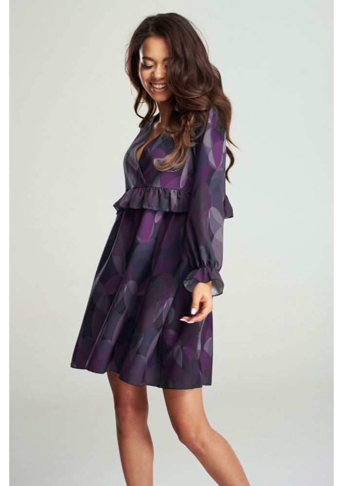 TRAPEZOWA SUKIENKA Z FALBANKĄ RINT