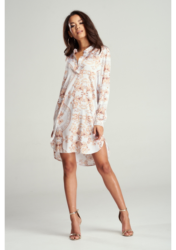 SUKIENKA O KOSZULOWYM KROJU BAROCUE PRINT