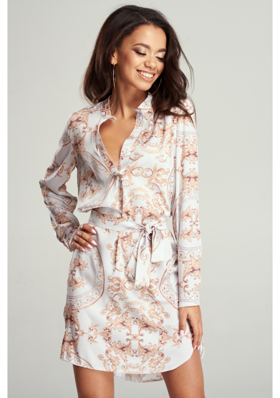 SUKIENKA O KOSZULOWYM KROJU BAROCUE PRINT