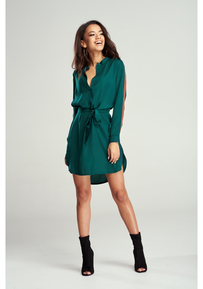 SATIN SHIRT DRESS