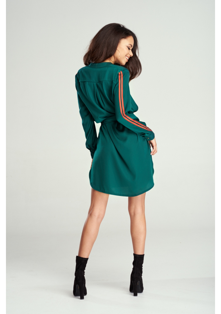 SATIN SHIRT DRESS