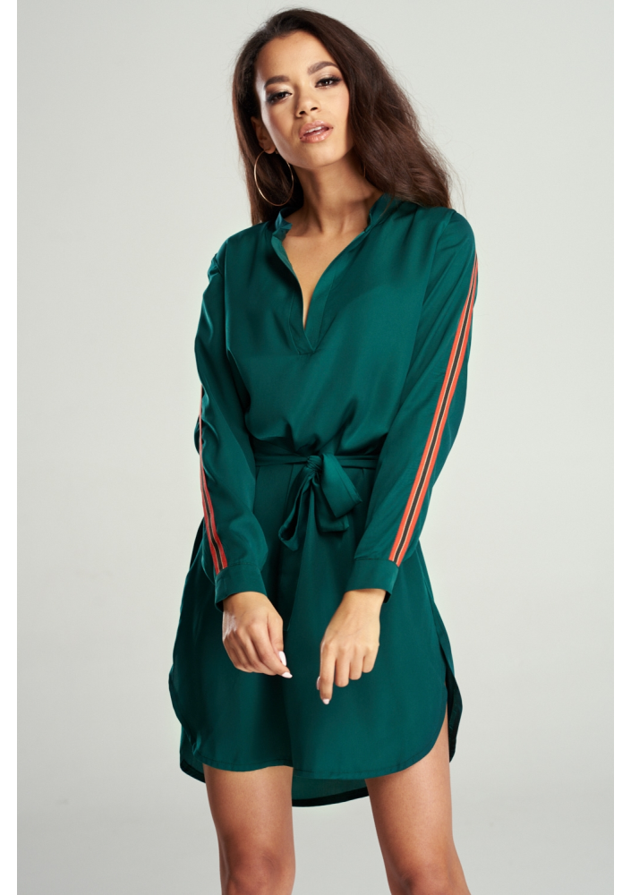 SATIN SHIRT DRESS