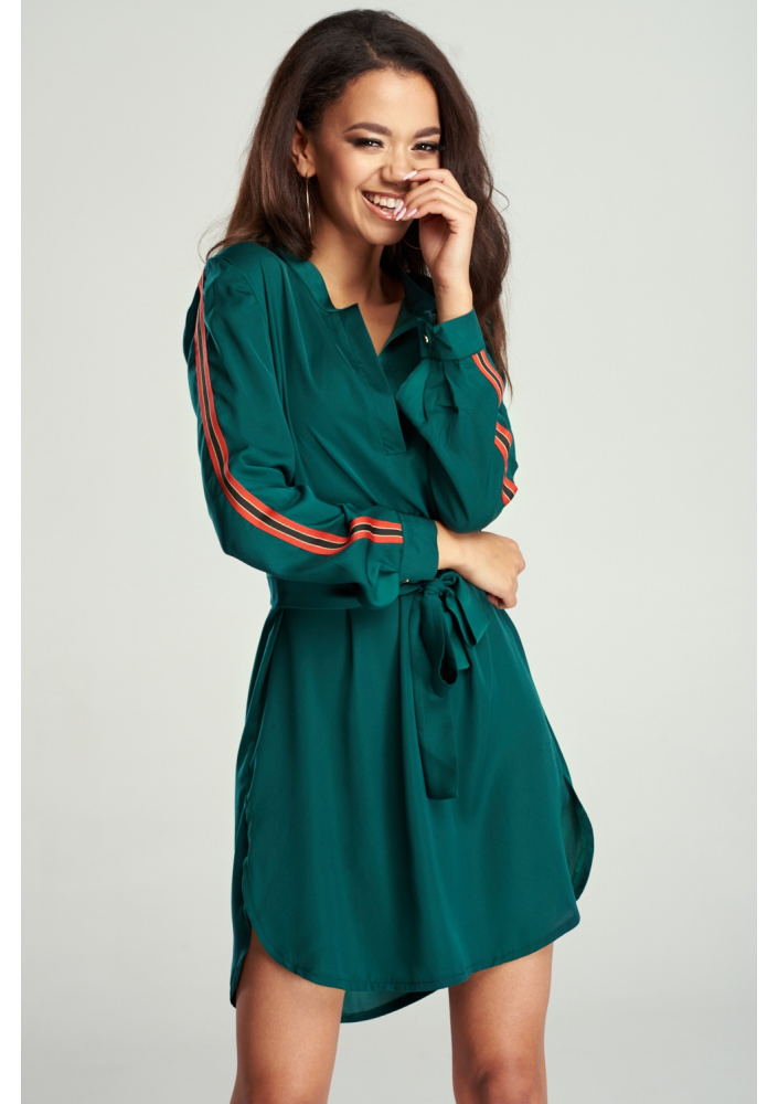SATIN SHIRT DRESS
