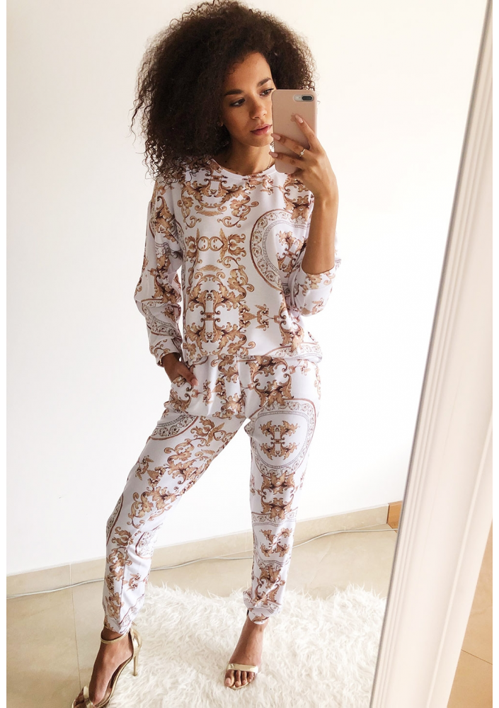 SPODNIE  PRINT GOLD BAROCUE  ILM