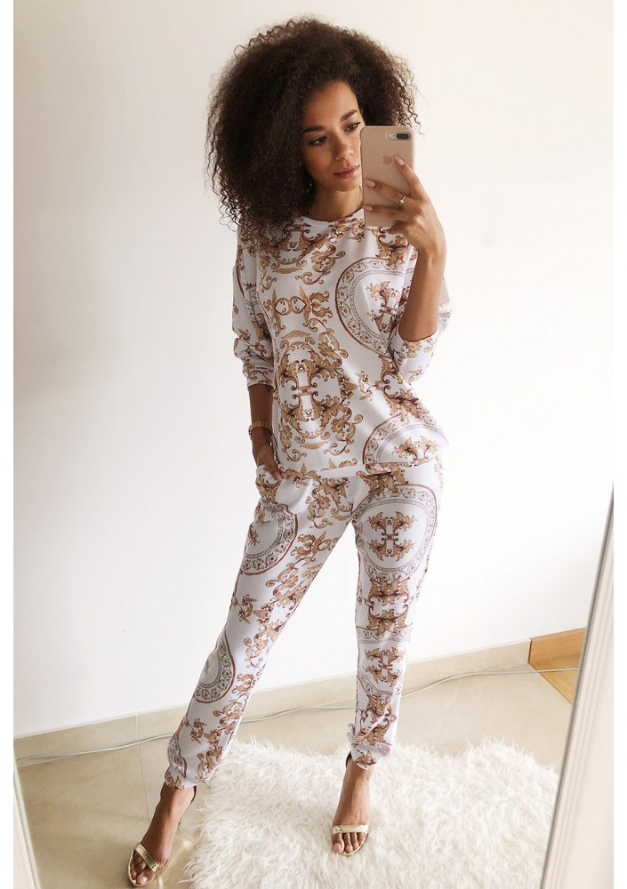 SPODNIE  PRINT GOLD BAROCUE  ILM