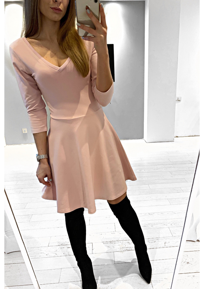 ROZKLOSZOWANA SUKIENKA Z BAWEŁNY ILM