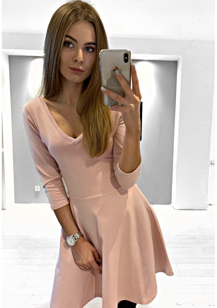 ROZKLOSZOWANA SUKIENKA Z BAWEŁNY ILM