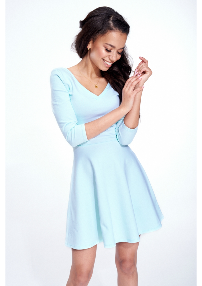 ROZKLOSZOWANA SUKIENKA Z BAWEŁNY ILM