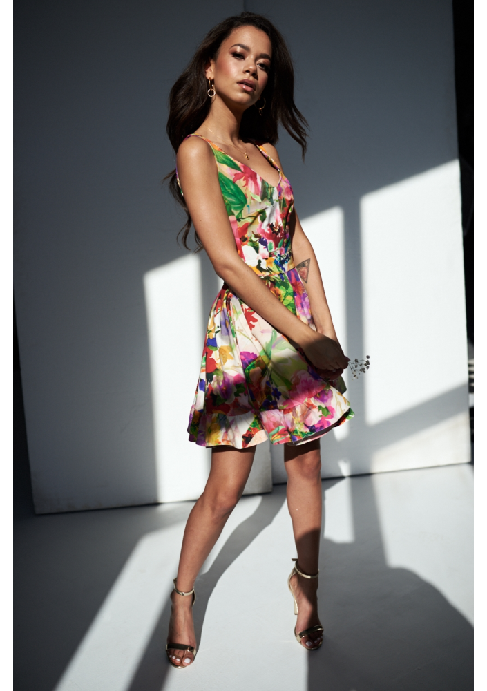 SUKIENKA W KONTRAFAŁDY FLOWERS