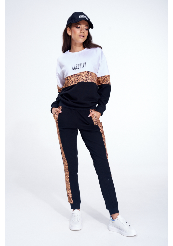 SPODNIE  ZE WSTAWKĄ LEOPARD  ILM