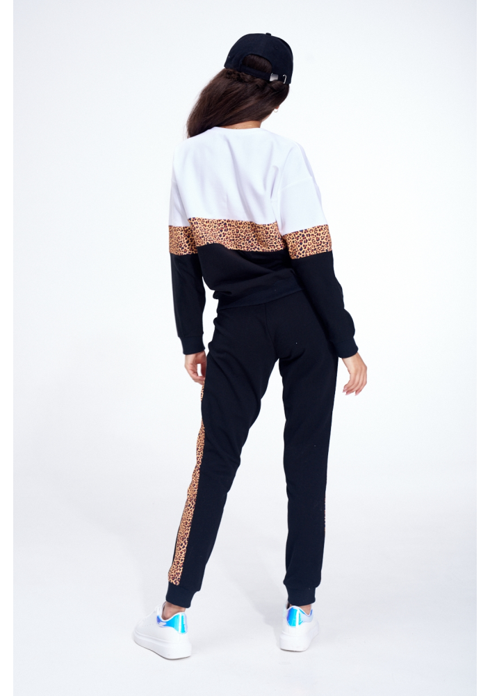 SPODNIE  ZE WSTAWKĄ LEOPARD  ILM