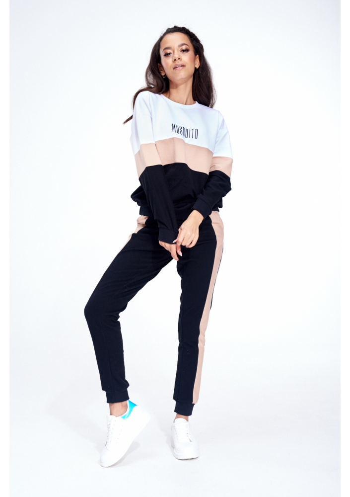 SPODNIE  ZE WSTAWKĄ BEIGE  ILM