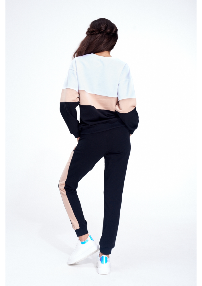 SPODNIE  ZE WSTAWKĄ BEIGE  ILM