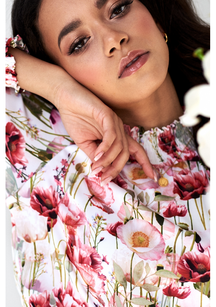 SUKIENKA Z PÓŁGOLFEM FLOWERS