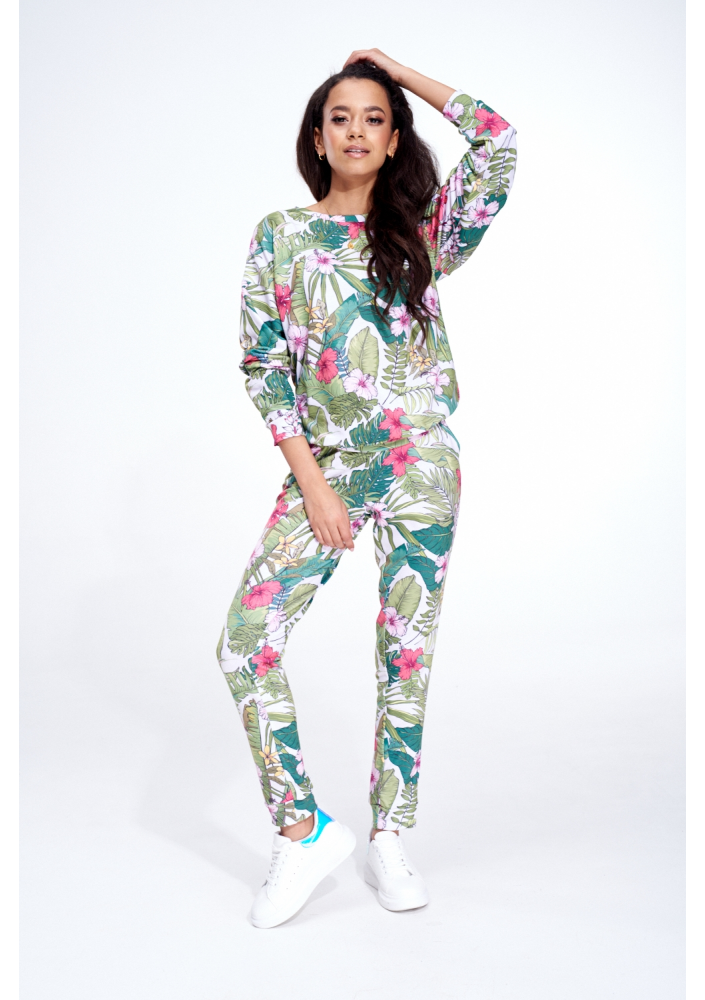 BAWEŁNIANA BLUZA FLOWER WHITE ILM