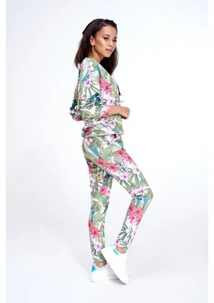 BAWEŁNIANA BLUZA  FLOWER WHITE ILM