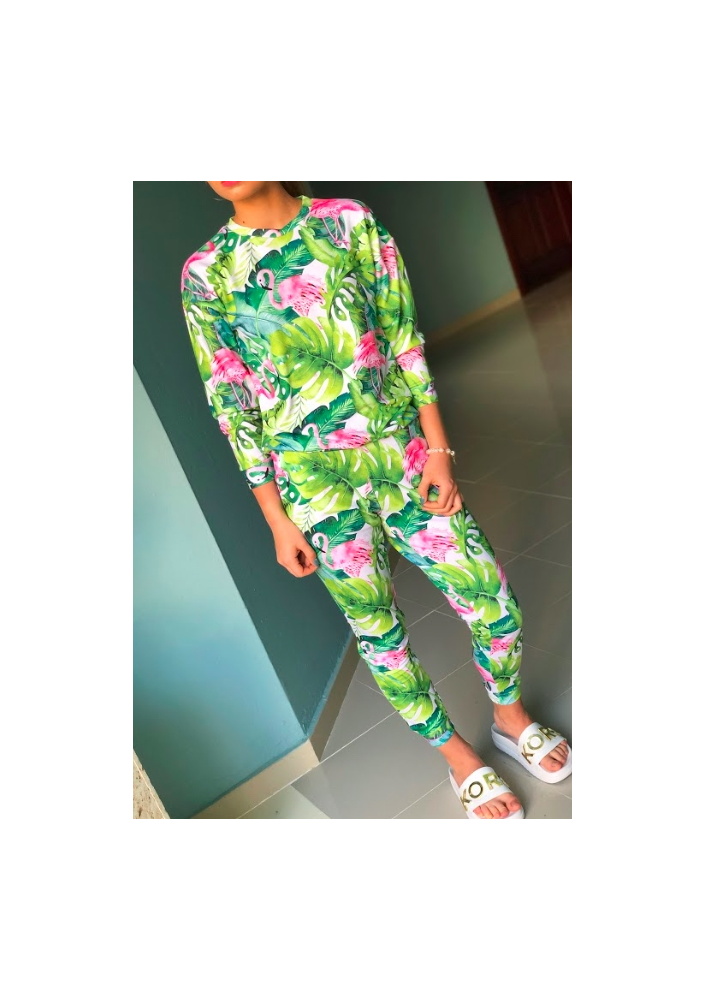 SWEATPANTS IN MONSTERA PRINT ILM