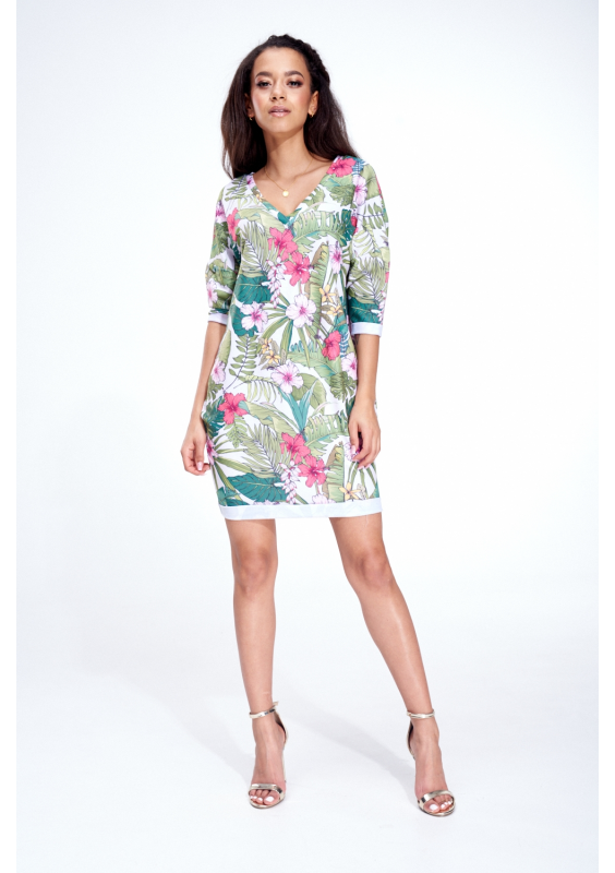 TUNIKA FLOWER WHITE  PRINT ILM