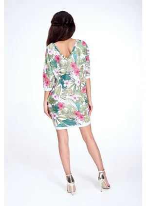 TUNIKA FLOWER WHITE  PRINT ILM
