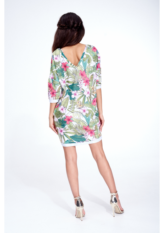 TUNIKA FLOWER WHITE  PRINT ILM