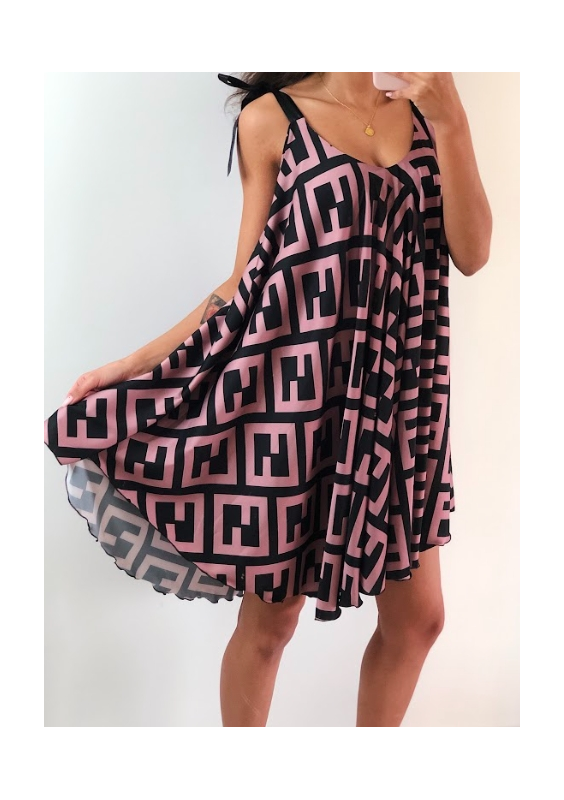 SATYNOWA SUKIENKA SQUARE Z WIĄZANIEM