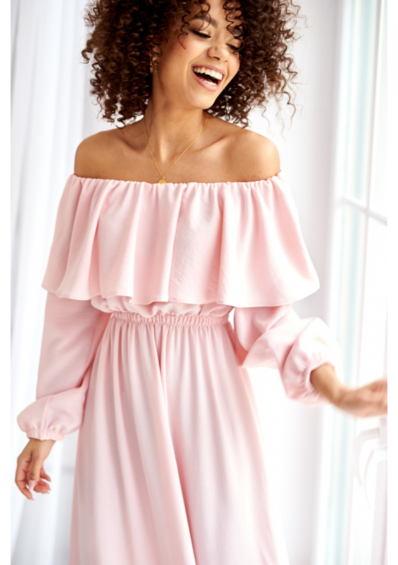 SUKIENKA MAXI Z FALBANĄ