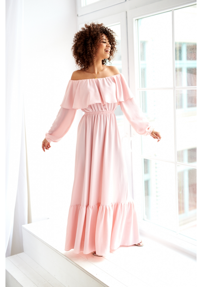 SUKIENKA MAXI Z FALBANĄ