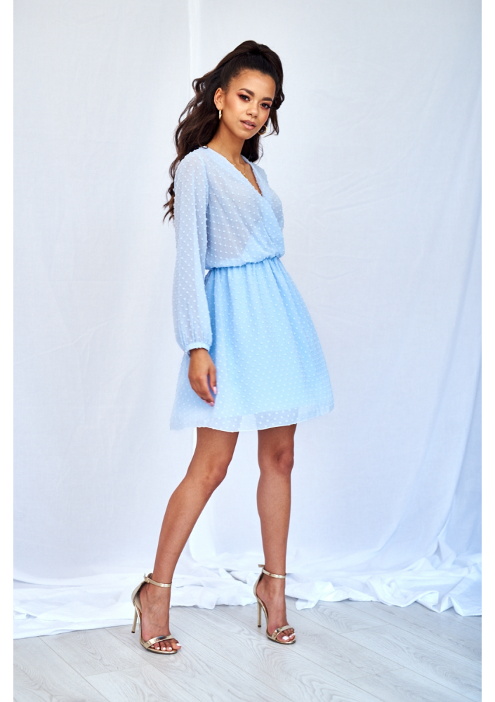 SUKIENKA Z SZYFONU BABY BLUE