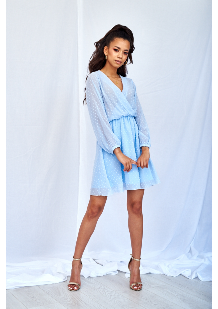 SUKIENKA Z SZYFONU BABY BLUE
