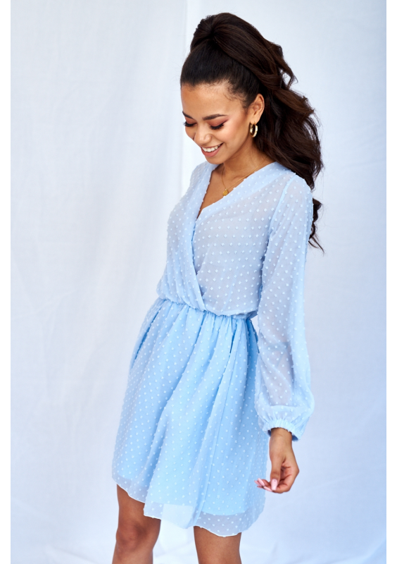 SUKIENKA Z SZYFONU BABY BLUE