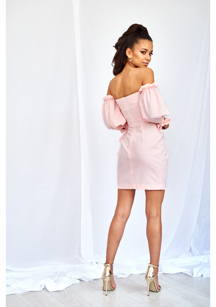 SUKIENKA TULIPAN Z BUFIASTYM RĘKAWEM