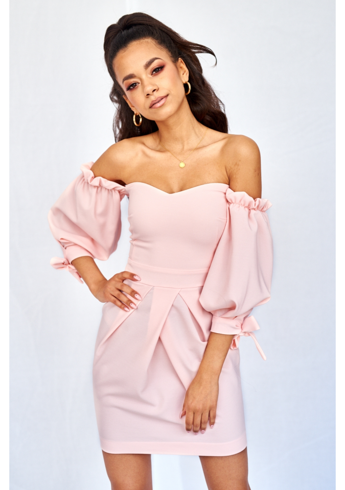 SUKIENKA TULIPAN Z BUFIASTYM RĘKAWEM