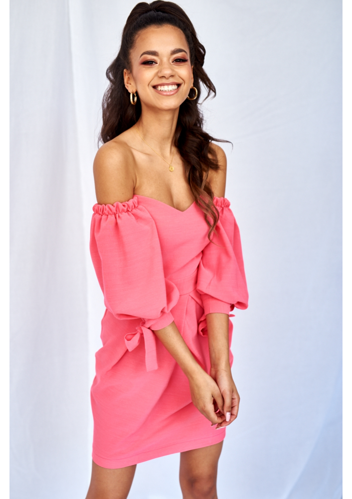 SUKIENKA TULIPAN Z BUFIASTYM RĘKAWEM