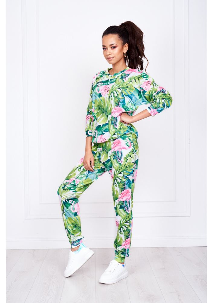 SWEATPANTS IN MONSTERA PRINT ILM