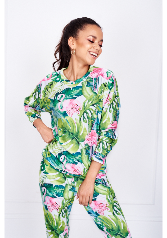 SWEATPANTS IN MONSTERA PRINT ILM