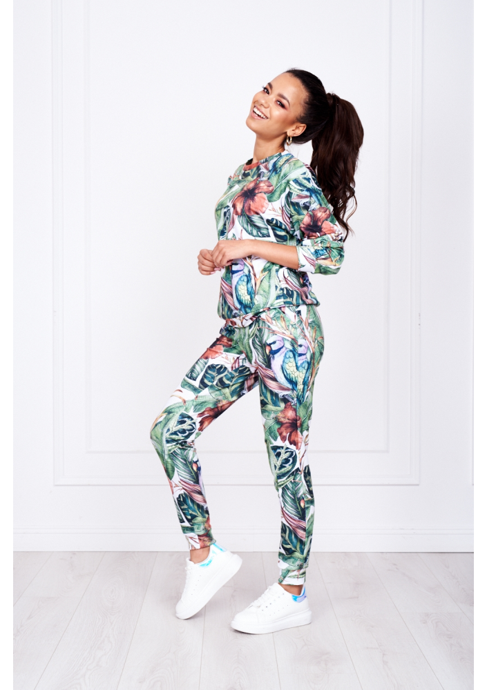 SWEATPANTS IN TROPICAL PRINT ILM