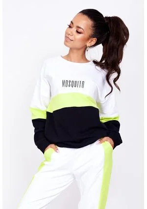 BAWEŁNIANA BLUZA ZE WSTAWKĄ NEON ILM