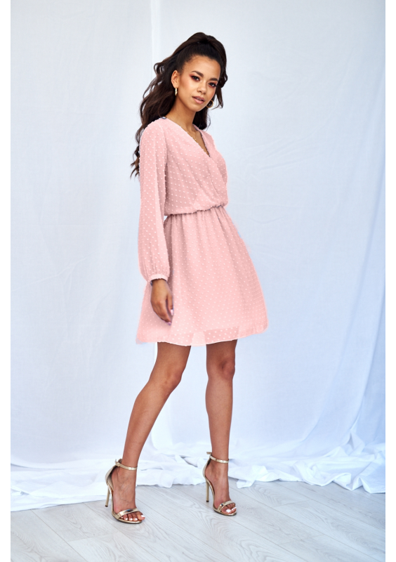 SUKIENKA Z SZYFONU CANDY PINK