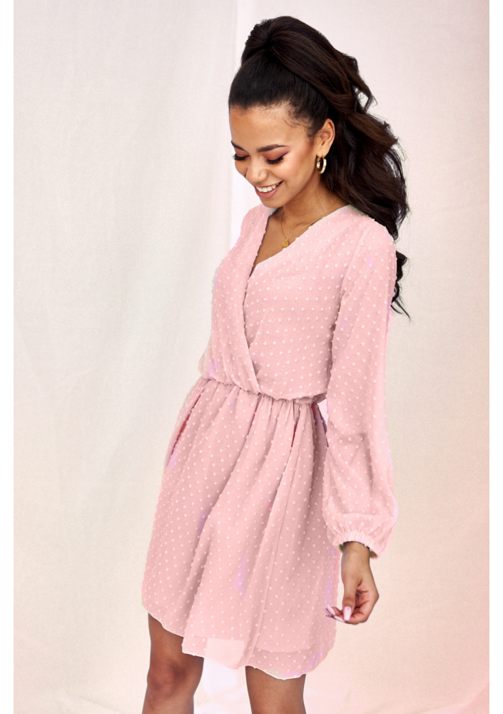 SUKIENKA Z SZYFONU CANDY PINK